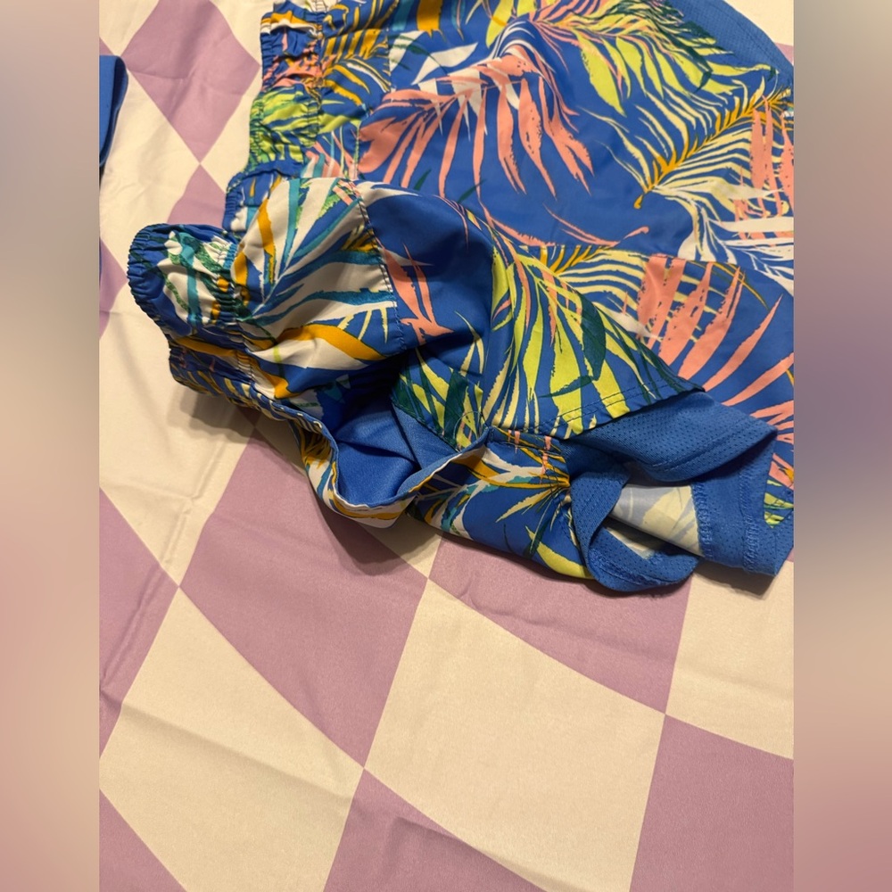 Avia 2-Piece Activewear Set - Tropical Palm Print - Size Medium - Picture 9 of 12